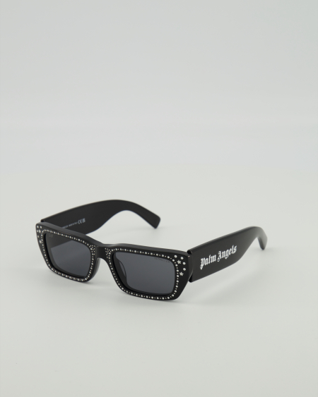 MONCLER GENIUS X PALM ANGELS SLIM SUNGLASSES /BLACK WITH CRYSTALS