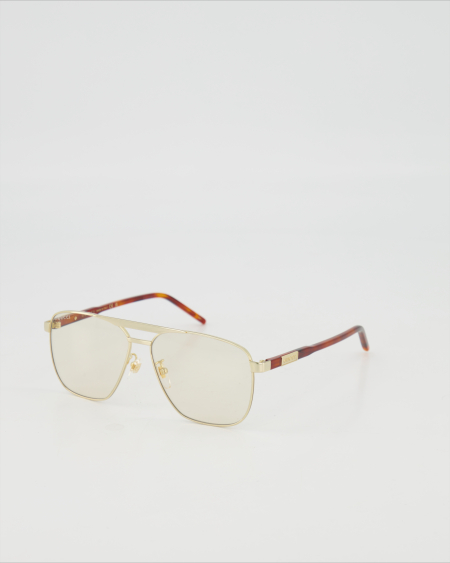 GUCCI - VINTAGE LOOK 'GG1164S' AVIATOR OPTICAL /GOLD