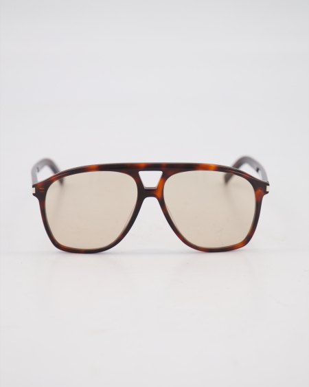 SAINT LAURENT - OVERSIZE PILOT 'SL 596 DUNE' SUNGLASSES /HAVANA tortoise