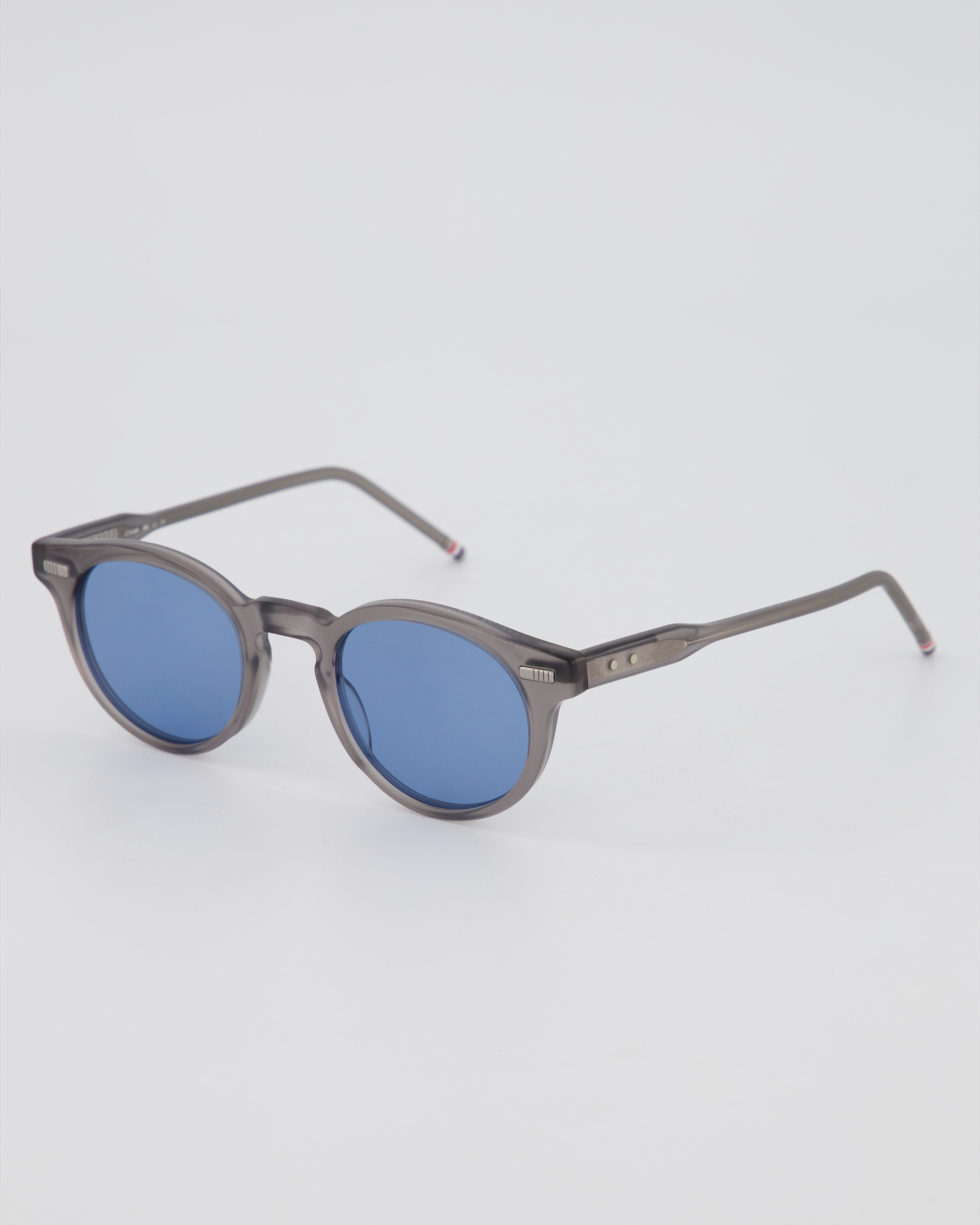 THOM BROWNE - ROUND ’UES404A’ SUNGLASSES /GREY TORTOISE