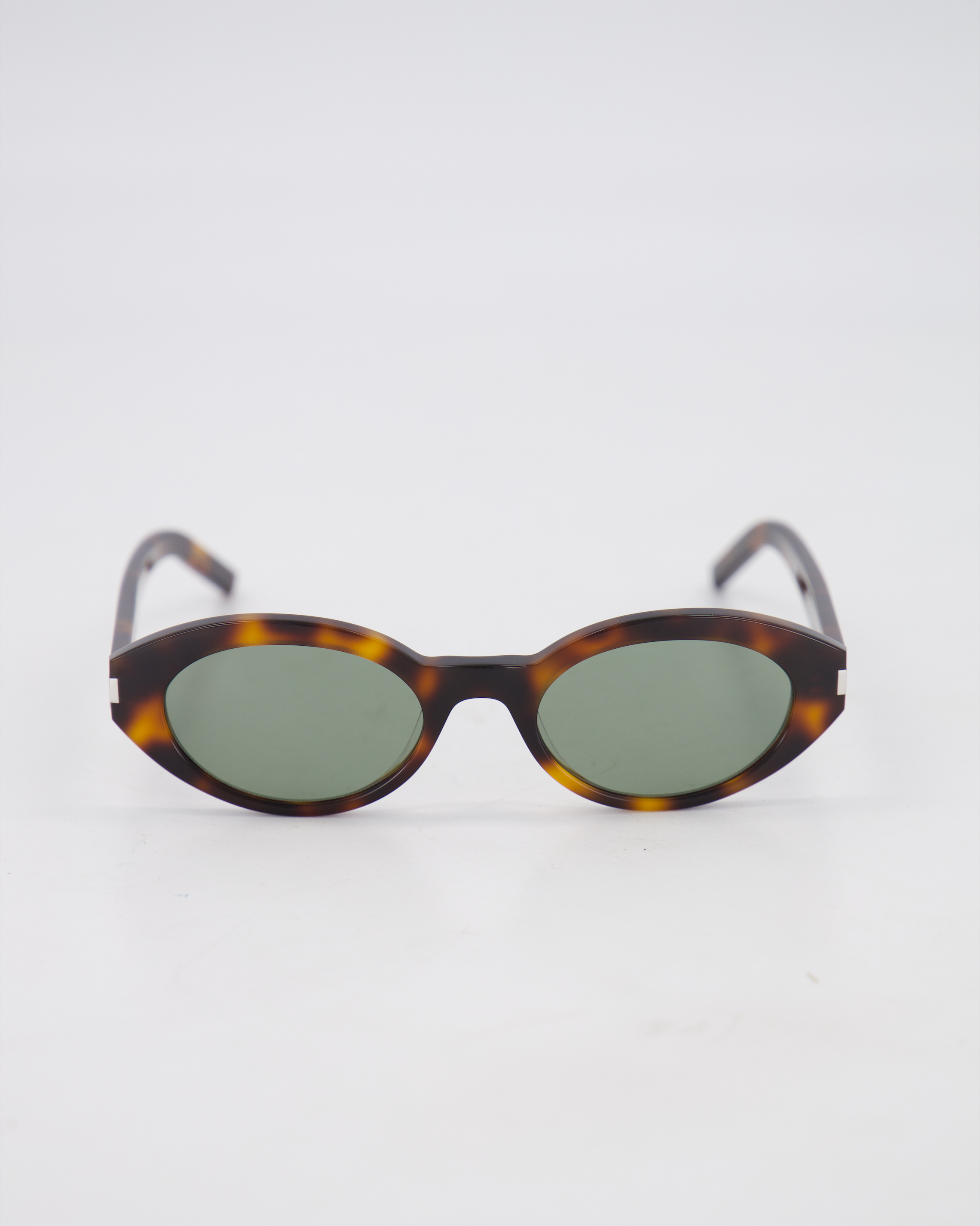 SAINT LAURENT - SLIM OVAL ’SL 567-002’ SUNGLASSES /HAVANA BROWN