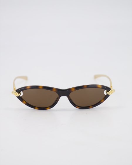BOTTEGA VENETA - ALMOND SHAPED CATEYE SUNGLASSES /HAVANA TORTOISE