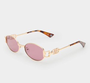 LE SPECS - Y2K OVAL 'THE FORBIDDEN' SUNGLASSES /BRIGHT GOLD