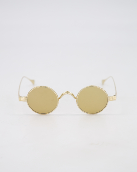 Ducloux Les Lunettes - COLLECTION XiX | ROUND 'Numisma Tattoo SOL NOISETTE' Sunglasses /GOLD