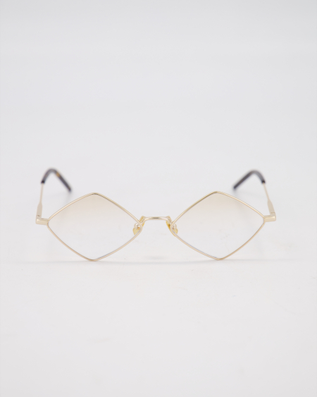 SAINT LAURENT - SMALL DIAMOND SUNGLASSES /GOLD (CUSTOMIZED LENS)