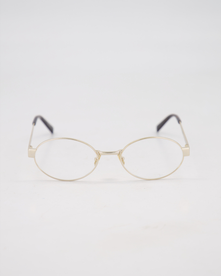 SAINT LAURENT - VINTAGE OVAL METAL EYEGLASSES /GOLD