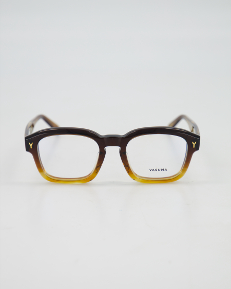 VASUMA - BOLD RECTANGLE ’ANGULIFER’ OPTICAL EYEGLASSES /BROWN GRADIENT