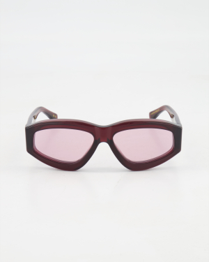 VASUMA - BOLD WRAP ’WHIPTAIL’ SUNGLASSES /BURGUNDY