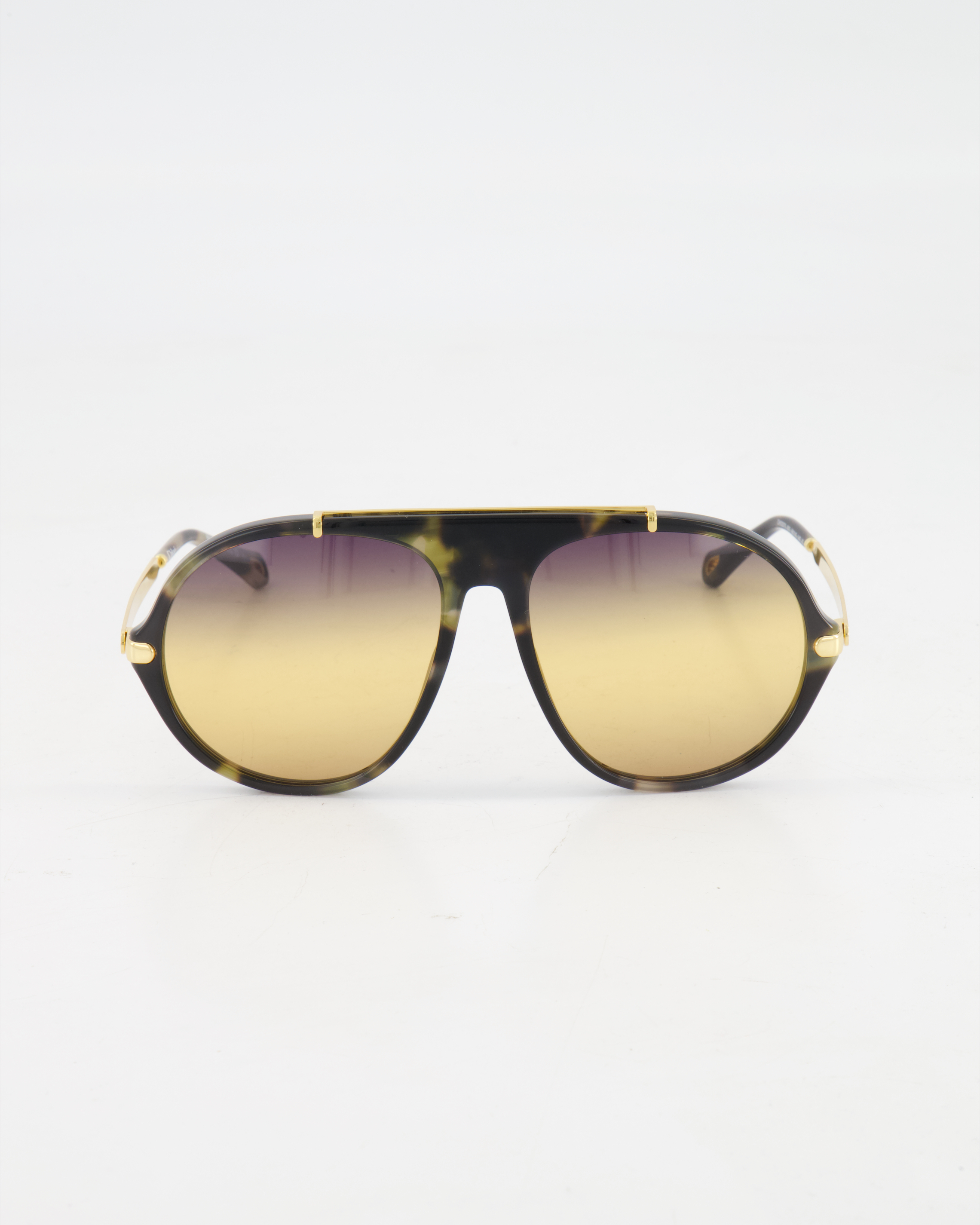 CHLOÉ - OVERSIZED PILOT SUNGLASSES /HAVANA TORTOISE