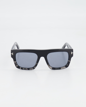 TOM FORD ICON - BOLD RECTANGLE  TI0023 SUNGLASSES /BLACK HAVANA