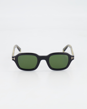 TOM FORD ICON - BOLD RECTANGLE  TI0021 SUNGLASSES /SHINY BLACK