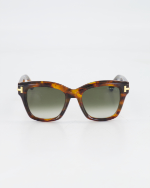TOM FORD ICON - BOLD CATEYE  FT1329 SUNGLASSES /COLOURED HAVANA