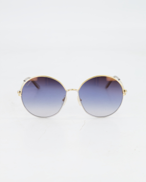 CARTIER - OVERSIZE ROUND 'TRINITY KNOT' EYEGLASSES /GOLD PLATINUM
