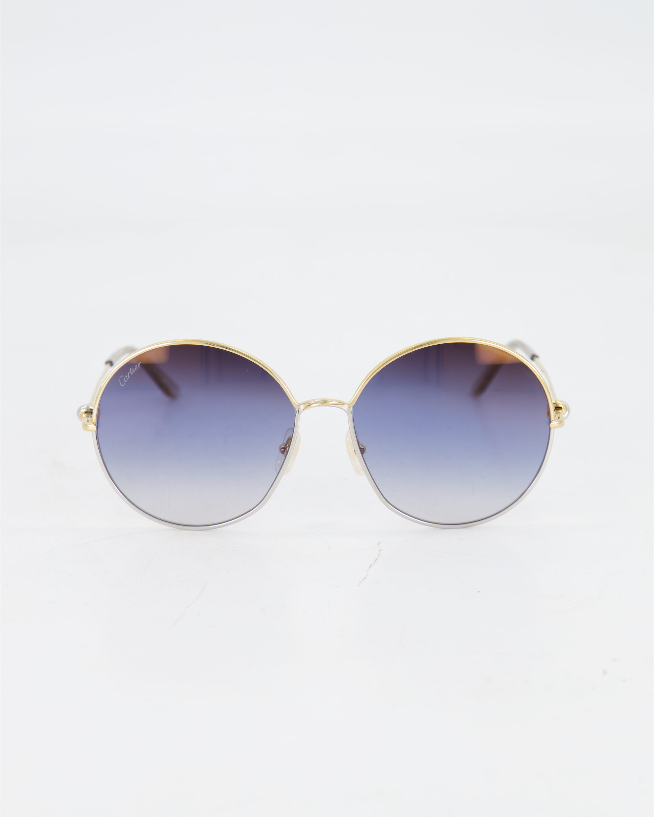 CARTIER - OVERSIZE ROUND 'TRINITY KNOT' EYEGLASSES /GOLD PLATINUM