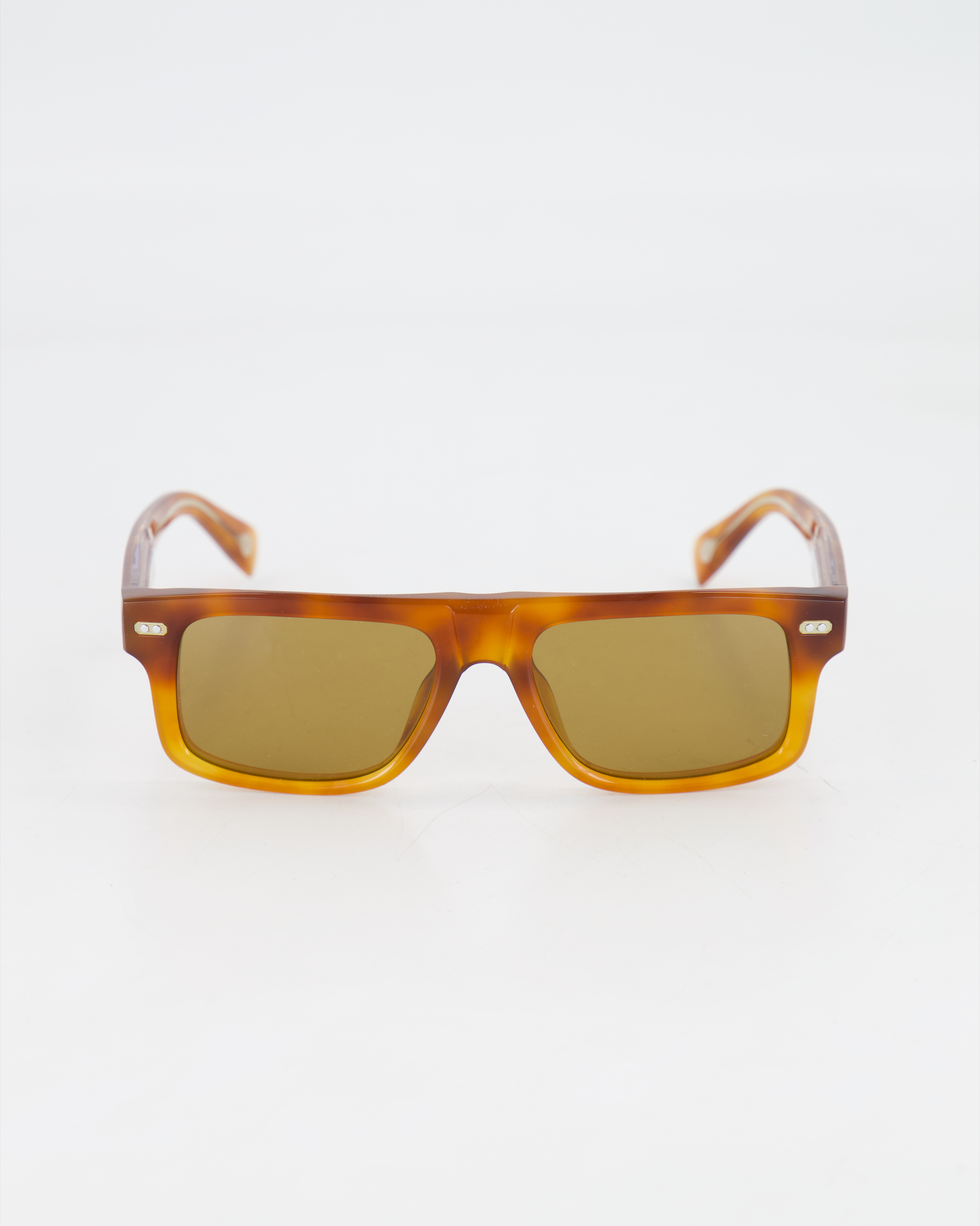 BRUNELLO CUCINELLI - BOLD RECTANGLE SUNGLASSES /Havana fiamma