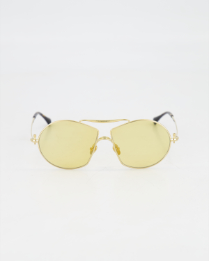 Ducloux Les Lunettes - VINTAGE PILOT 'PEGASE SOL SAFRAN' Sunglasses /GOLD