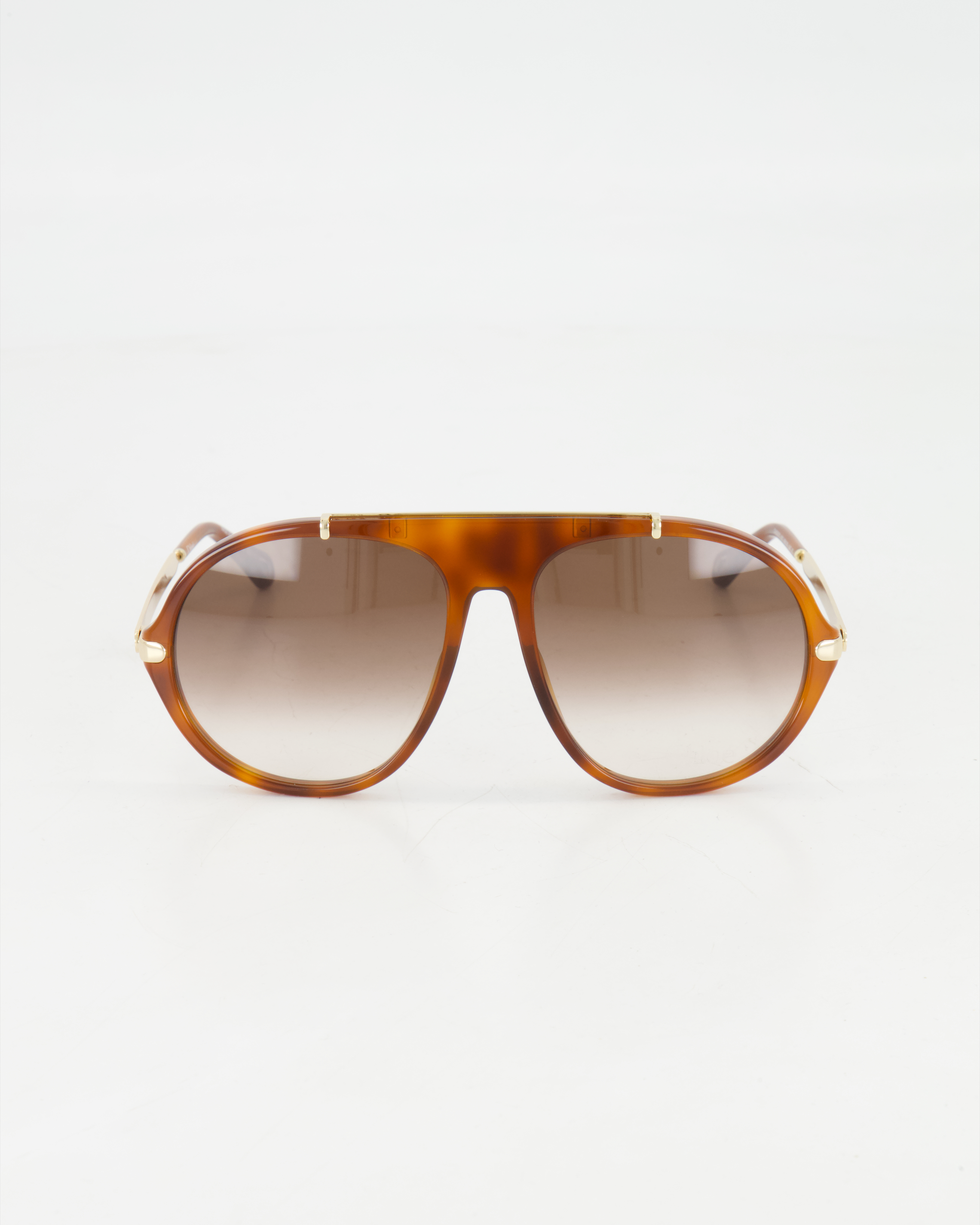 CHLOÉ - OVERSIZED PILOT SUNGLASSES /HAVANA BROWN