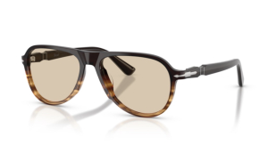 PERSOL - PILOT Eyeglasses /Brown striped amber