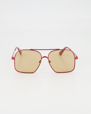 LE SPECS - LE SUSTAIN ♲ OVERSIZED 'CIVELLE' SUNGLASSES /MOTO RED