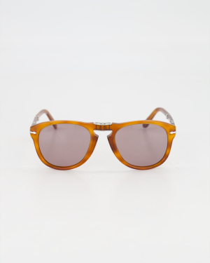 PERSOL x Steve mcqueen - Round '0PO0714SM' Sunglasses (Foldable) /Terra di siena