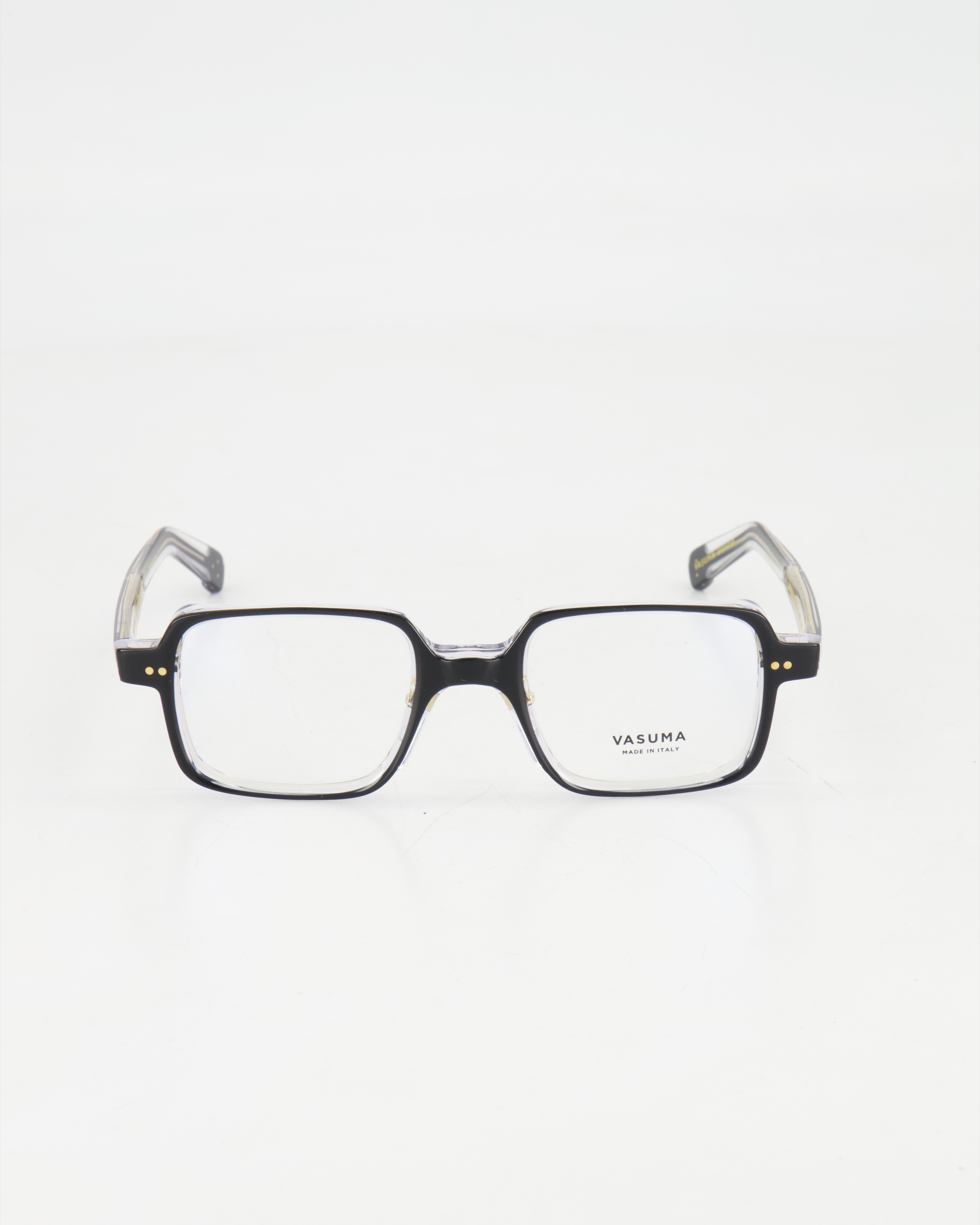 VASUMA - RECTANGLE ’HOGNOSE’ OPTICAL EYEGLASSES /BLACK TRANSPARANT
