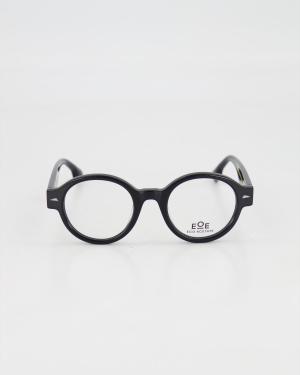 E&E EYEWEAR - ROUND ’BALÅLIDEN’ OPTICAL /BLACK + HORN
