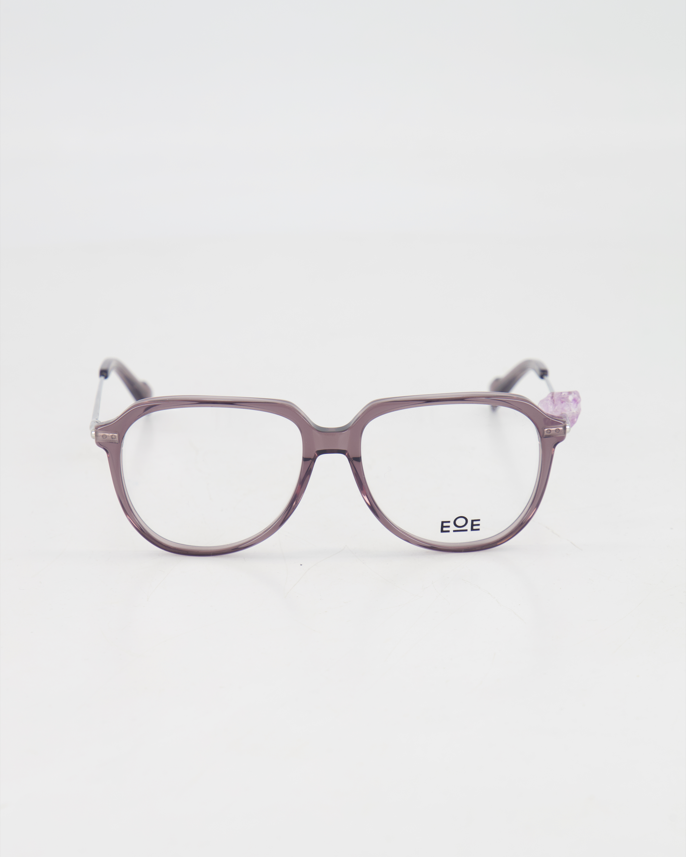 E&E EYEWEAR - 1980’s PILOT ’GALLAS STONE’ OPTICAL /Amethyst