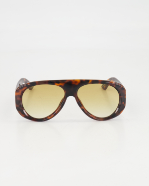 LE SPECS - OVERSIZED AVIATOR 'DREAM BOAT' SUNGLASSES /TORT