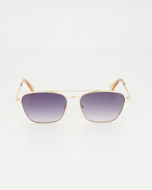 LE SPECS - LE SUSTAIN ♲ PILOT 'DIAMETRIC II' SUNGLASSES /BRIGHT GOLD