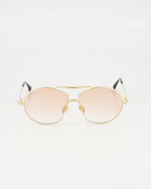 Ducloux Les Lunettes - VINTAGE PILOT 'PEGASE SOL PEACH' Sunglasses /GOLD