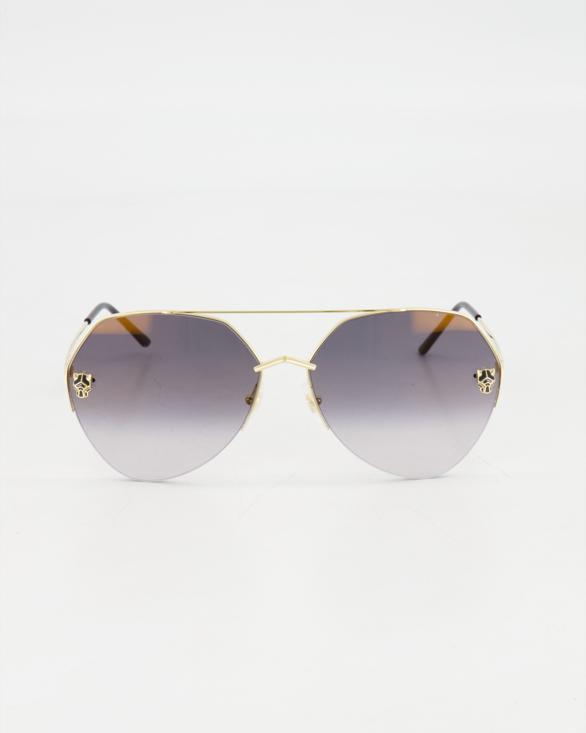 CARTIER - OVERSIZE PILOT 'Panthère' SUNGLASSES /GOLD