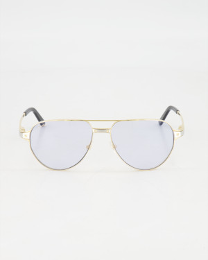 CARTIER - 1990’s PILOT SANTOS  OPTICAL EYEGLASSES /SILVER GOLD