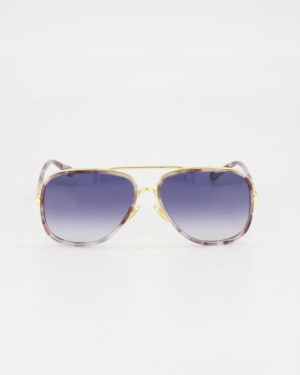 CHLOÉ - OVERSIZED PILOT SUNGLASSES /GREY HAVANA BROWN