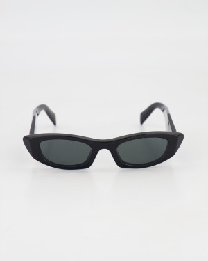 PRADA - OVAL SLIM SUNGLASSES /BLACK