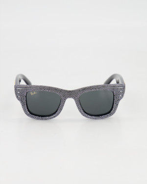 RAYBAN x *A$AP ROCKY* - 'Wayfarer puffer' Sunglasses /Black & strass pave