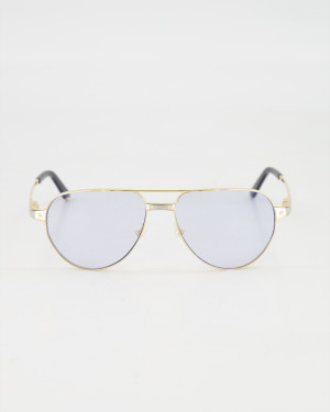 CARTIER - 1990’s PILOT SANTOS  OPTICAL EYEGLASSES /SILVER GOLD