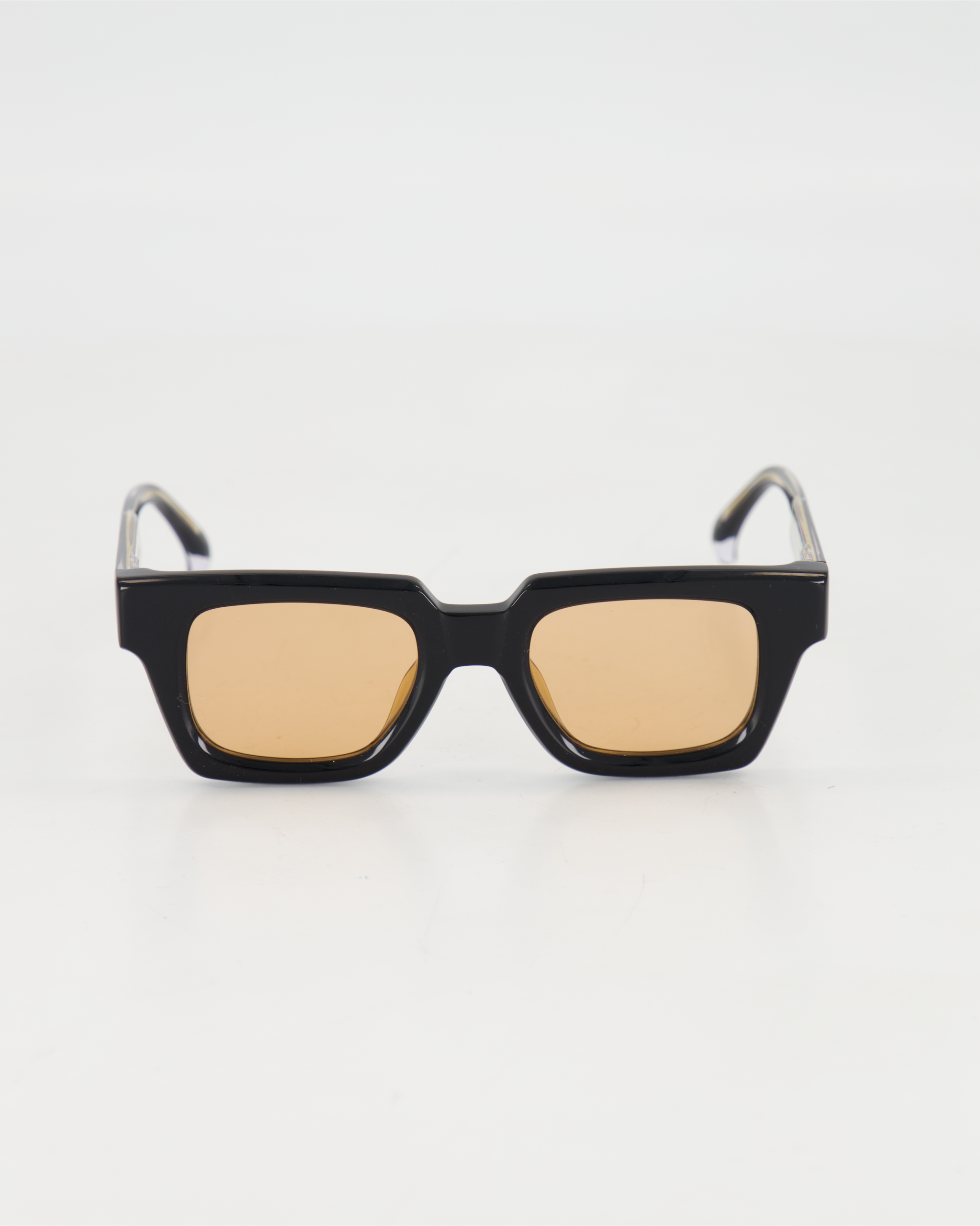 AM EYEWEAR - BOLD RECTANGLE ‘MING’ SUNGLASSES /BLACK AMBER