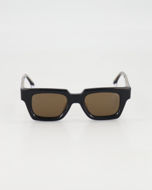 AM EYEWEAR - BOLD RECTANGLE ‘MING’ SUNGLASSES /BLACK