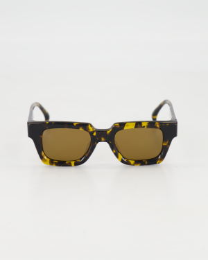 AM EYEWEAR - BOLD RECTANGLE ‘MING’ SUNGLASSES /GENTS TORT