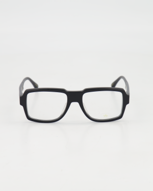 AM EYEWEAR - BOLD SQUARED ‘BROWER’ EYEGLASSES /BLACK