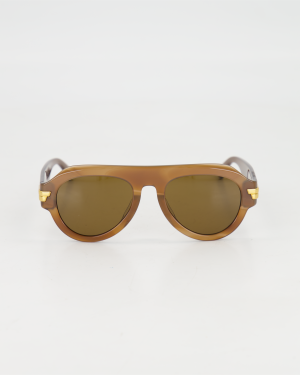 BOTTEGA VENETA - BOLD PILOT SUNGLASSES /BROWN