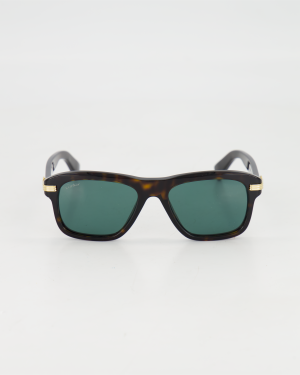 CARTIER - BOLD SQUARED SUNGLASSES /HAVANA