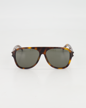 SAINT LAURENT - OVERSIZED PILOT SUNGLASSES / HAVANA