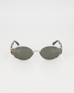 SAINT LAURENT - VINTAGE OVAL SUNGLASSES /SILVER