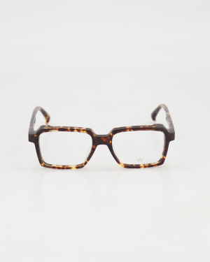 AM EYEWEAR - BOLD SQUARED ‘GAGARIN’ EYEGLASSES /TORTOISE