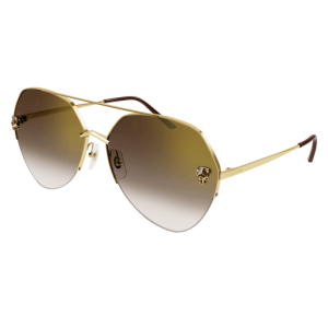 CARTIER - OVERSIZE PILOT 'Panthère' SUNGLASSES /GOLD