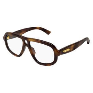 BOTTEGA VENETA - ’SOPHIA RIBBON’ PILOT OPTICAL BV1491O-001 GLASSES /HAVANA