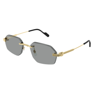 CARTIER - RIMLESS ’C DE CARTIER’ SUNGLASSES /GOLD GREY