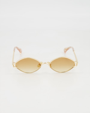 LE SPECS LUXE - MODERN OVAL ’NUMERO QUINCE’ SUNGLASSES /GOLD