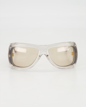 SAINT LAURENT - BOLD WRAP ‘HOWL’ SUNGLASSES /BEIGE